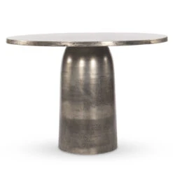 Basil Aged Nickel Round Outdoor Dining Table 42"