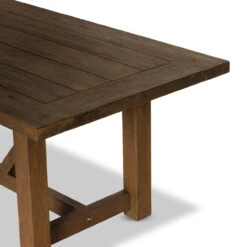 Stewart Brown Teak Wood Outdoor Trestle Dining Table 118" -Famous Furniture Shop 233366 001 DET 3 14066.1680120025