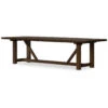 Stewart Brown Teak Wood Outdoor Trestle Dining Table 118" -Famous Furniture Shop 233366 001 PRM 1 99882.1680120023