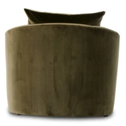 Farrah Olive Green Velvet Upholstered Chaise Lounge -Famous Furniture Shop 233370 006 BCK 1 1 02435.1687021927