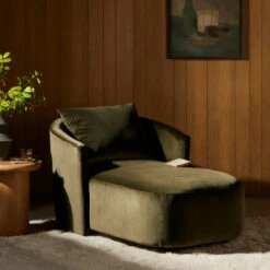 Farrah Olive Green Velvet Upholstered Chaise Lounge -Famous Furniture Shop 233370 006 ESS 1 1 72489.1687021923