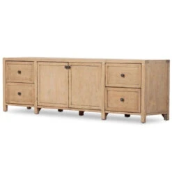 Gaines Aged Light Pine Media Console 92"