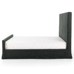 Daphne Black Belgian Linen Slipcovered Queen Bed -Famous Furniture Shop 234702 008 SID 1 71073.1690560581