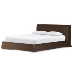 Aidan Brown Belgian Linen Slipcovered King Bed