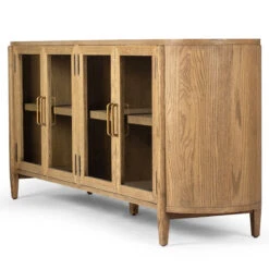 Tolle Modern Drifted Oak 4 Glass Door Sideboard 82" -Famous Furniture Shop 234883 002 DET 1 2 98590.1683224403