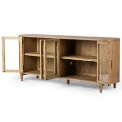 Tolle Modern Drifted Oak 4 Glass Door Sideboard 82" -Famous Furniture Shop 234883 002 OPN 1 2 47127.1683224404