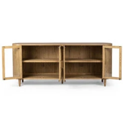 Tolle Modern Drifted Oak 4 Glass Door Sideboard 82" -Famous Furniture Shop 234883 002 OPN 2 2 99488.1683224380