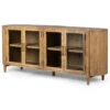 Tolle Modern Drifted Oak 4 Glass Door Sideboard 82"