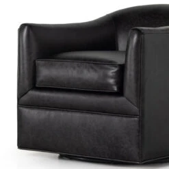 Quinton Arvada Black Leather Swivel Chair -Famous Furniture Shop 234930 003 DET 6 09741.1671930509