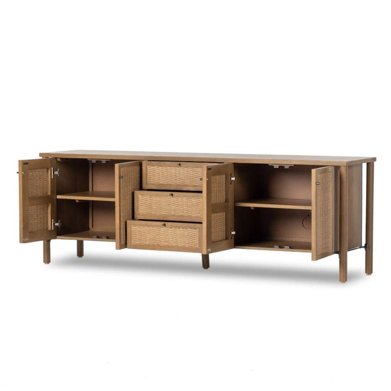 Veta Taupe Woven Cane Media Console 82" 6 Veta Taupe Woven Cane Media Console 82" - Image 4