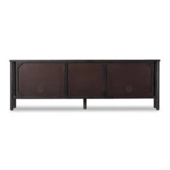 Veta Black Woven Cane Media Console 82" -Famous Furniture Shop 235849 002 BCK 1 50299.1684419258