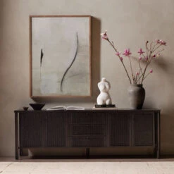 Veta Black Woven Cane Media Console 82" -Famous Furniture Shop 235849 002 ESS 1 68660.1684419254