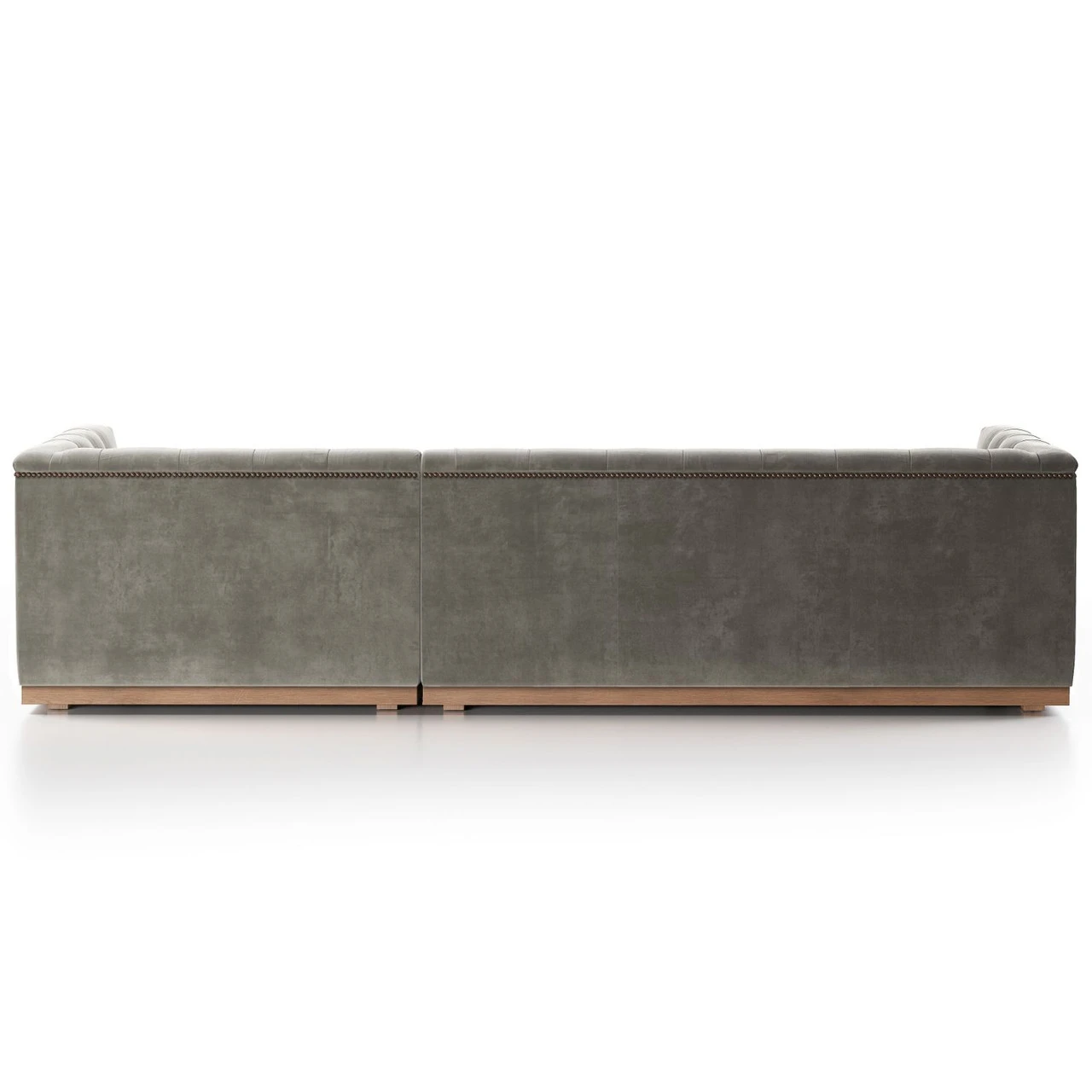 Maxx Rustic Grey Upholstered Velvet Sectional RAF 109" 9 Maxx Rustic Grey Upholstered Velvet Sectional RAF 109" - Image 7