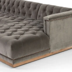 Maxx Rustic Grey Upholstered Velvet Sectional RAF 109" 20 Maxx Rustic Grey Upholstered Velvet Sectional RAF 109" -Famous Furniture Shop 236165 001 DET 1 09146.1681815354