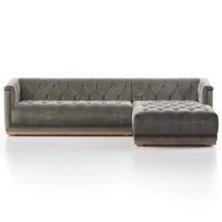 Maxx Rustic Grey Upholstered Velvet Sectional RAF 109" 14 Maxx Rustic Grey Upholstered Velvet Sectional RAF 109" -Famous Furniture Shop 236165 001 FRT 1 21266.1681815344
