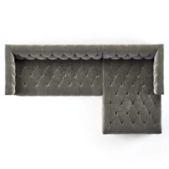 Maxx Rustic Grey Upholstered Velvet Sectional RAF 109" 15 Maxx Rustic Grey Upholstered Velvet Sectional RAF 109" -Famous Furniture Shop 236165 001 TOP 1 06018.1681815346