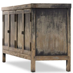 Hitchens Antique Black Media Console 76" -Famous Furniture Shop 236331 001 DET 1 1 84259.1680637332