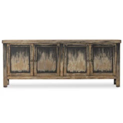 Hitchens Antique Black Media Console 76" -Famous Furniture Shop 236331 001 FRT 1 1 13442.1680637333