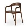 Amare Brown Leather Seat Solid Wood Dining Arm Chair 2 Amare Brown Leather Seat Solid Wood Dining Arm Chair -Famous Furniture Shop 236452 003 PRM 1 80938.1689957910