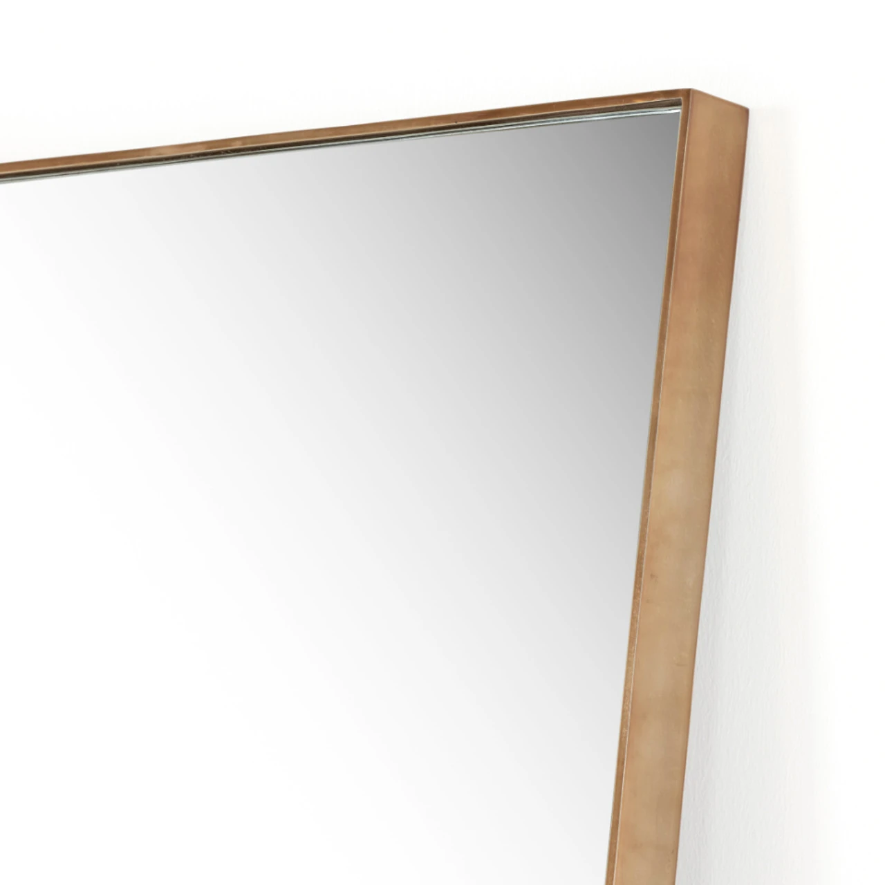 Georgina Polished Brass Rectangle Floor Mirror 80" 7 Georgina Polished Brass Rectangle Floor Mirror 80" - Image 5