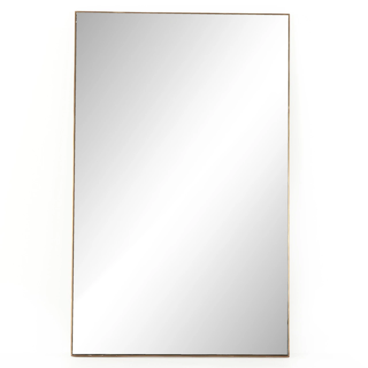 Georgina Polished Brass Rectangle Floor Mirror 80" 4 Georgina Polished Brass Rectangle Floor Mirror 80" - Image 2