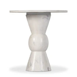Fox White Marble Round End Table -Famous Furniture Shop 237793 001 DET 1 69492.1683622287