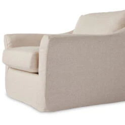 Delray Oatmeal Upholstered Slipcover Chair & A Half 39" -Famous Furniture Shop 237972 001 DET 7 04364.1682743242