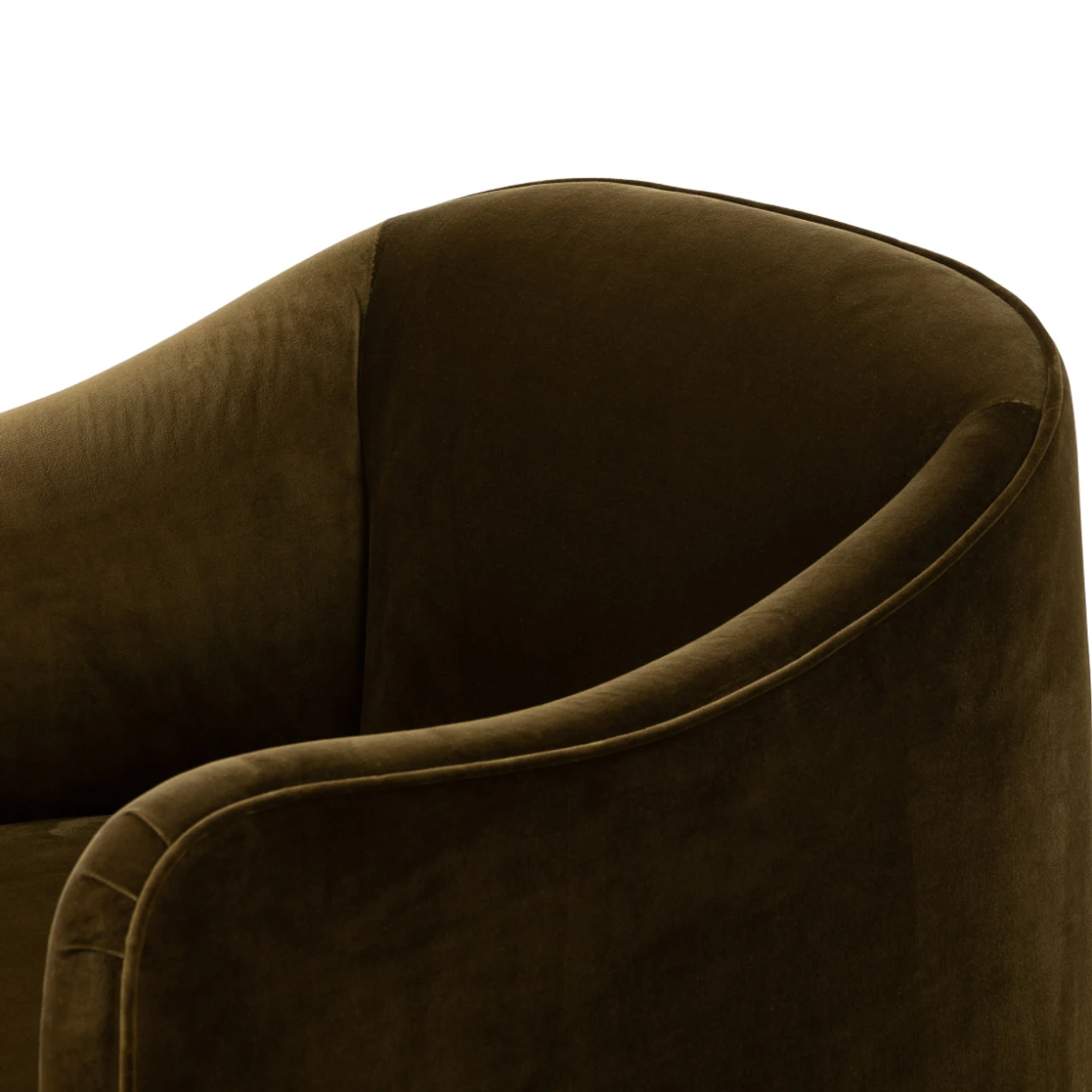 Sully Moss Green Velvet Upholstered Modern Accent Chair 9 Sully Moss Green Velvet Upholstered Modern Accent Chair - Image 7