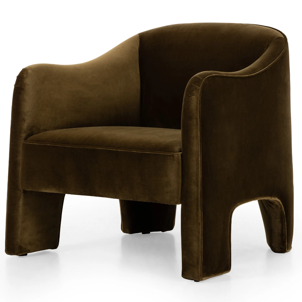 Sully Moss Green Velvet Upholstered Modern Accent Chair 3 Sully Moss Green Velvet Upholstered Modern Accent Chair
