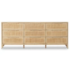 Sydney Woven Cane 9 Drawers Dresser 86" -Famous Furniture Shop 238478 005 FRT 1 1 10378.1698510626