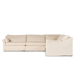 Delray Oatmeal Upholstered 5-PC Slipcover Corner Sectional -Famous Furniture Shop 238958 001 SID 1 16297.1682983690