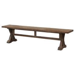 Salvaged Wood Trestle Dining Bench 76" 8 Salvaged Wood Trestle Dining Bench 76" -Famous Furniture Shop 24558 5 39567.1456779995