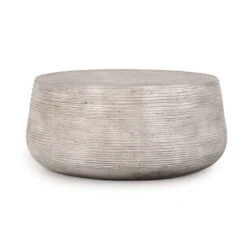 Nellie Outdoor Concrete Gray Coffee Table 37"