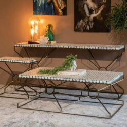 Tara Console Table With Bone Inlay And Brass 72" -Famous Furniture Shop 2C9594C4 E585 42B9 8BEB 35CF35661E45 1 201 a 72387.1715954983