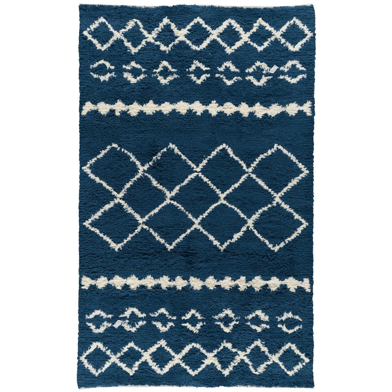 Bohemian Prussian Blue Shag Area Rugs 3 Bohemian Prussian Blue Shag Area Rugs
