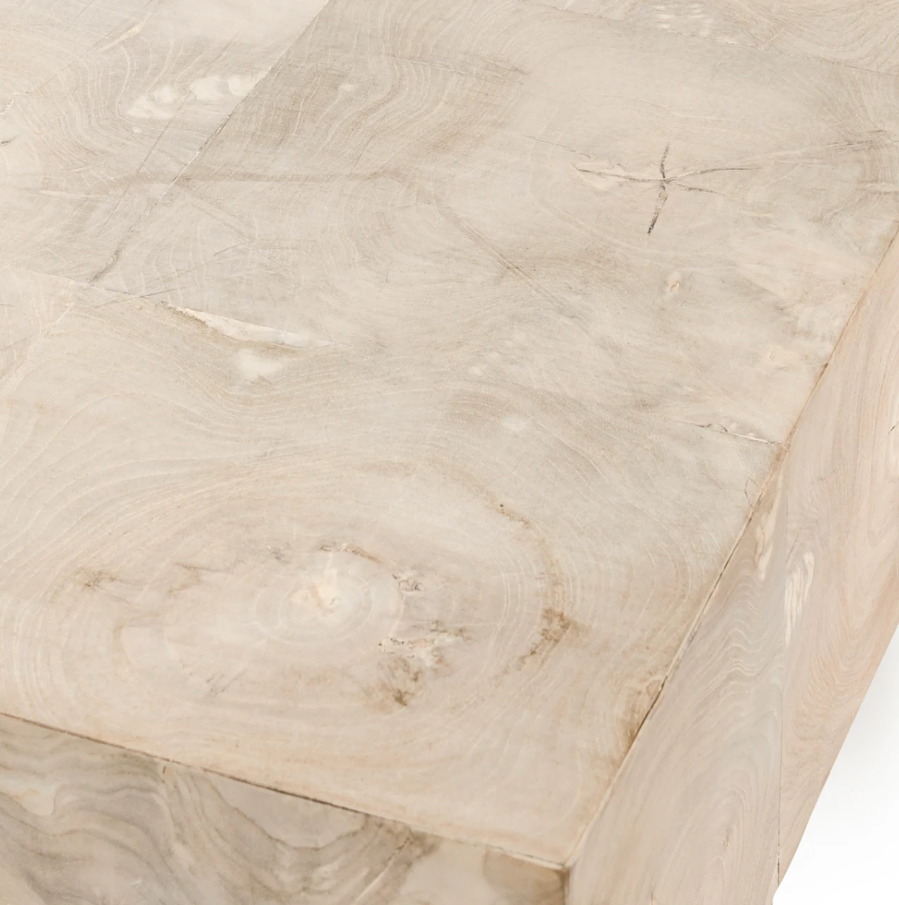 Anders Teak Wood Console Table In Cream Wash 70" 6 Anders Teak Wood Console Table In Cream Wash 70" - Image 4