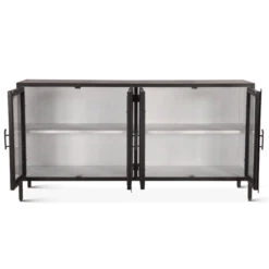 Penelope 63" Iron And Glass Sideboard Matte Black -Famous Furniture Shop 3D4801A7 202E 4733 8E27 85F0A5328535 1 201 a 30685.1707504210