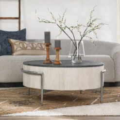 Honor 42" Round White Wash And Grey Coffee Table -Famous Furniture Shop 4083E2CC 3A74 4E67 A56E 44A36A34AA96 1 201 a 32855.1713967653