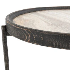 Dakota Reclaimed Wood And Travertine Round Coffee Table 36" -Famous Furniture Shop 43BB9404 216C 4605 9125 CA4074C60BE5 1 201 a 39689.1692976136