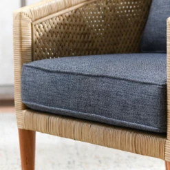 Kaitlin Rattan Accent Chair Natural/Blue -Famous Furniture Shop 49066DF9 86BD 4A75 856B 9C0C5FD11D9C 04443.1716306784