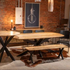 Rapallo Mango Wood And Iron Dining Table Natural 82" -Famous Furniture Shop 49E97A50 EAEB 4695 B65D A06AED0C53F1 1 201 a 02735.1715965095