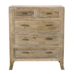 Amelie Solid Wood 5 Drawers Tall Dresser -Famous Furniture Shop 52010326 1 71069.1503949006