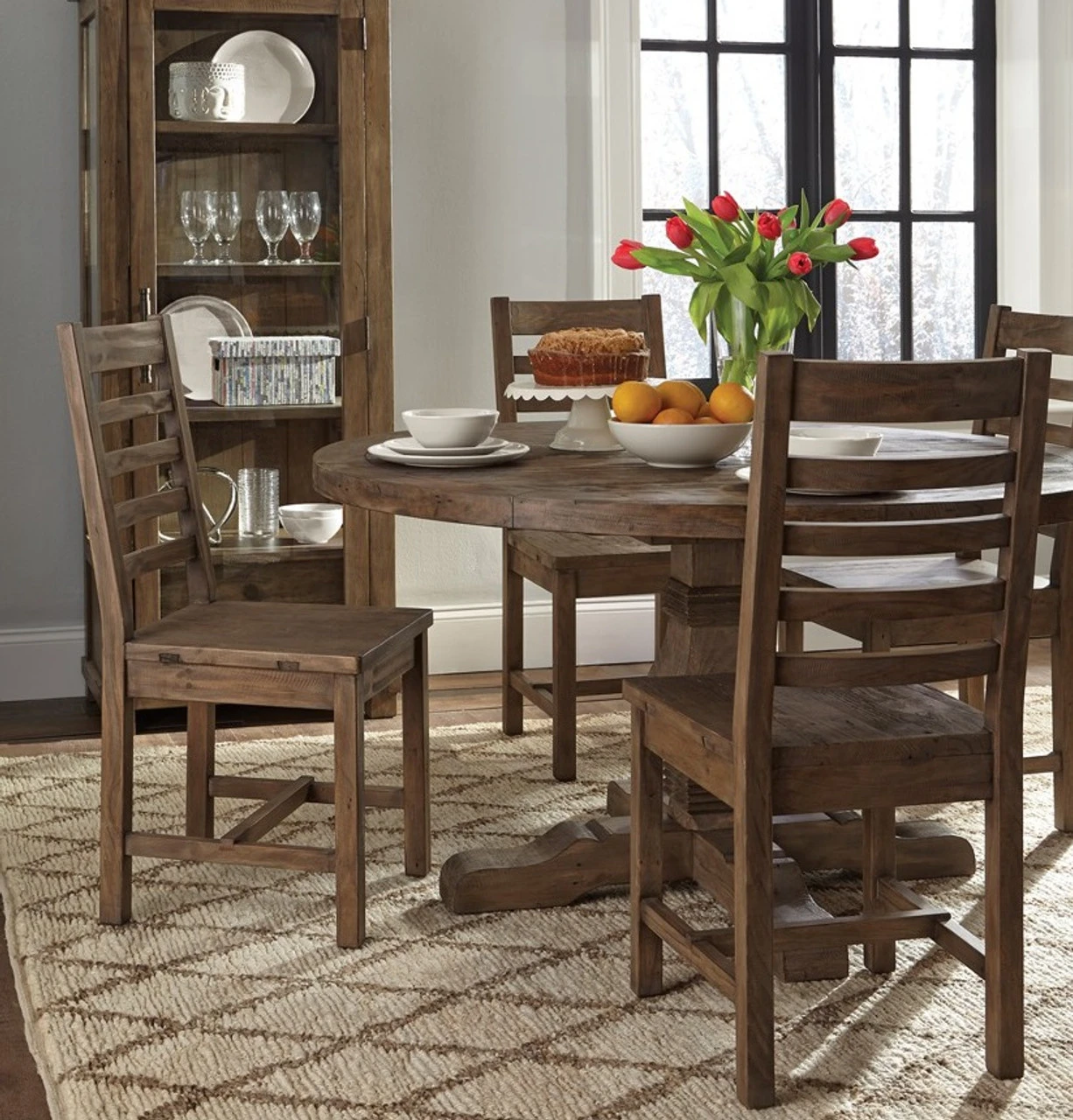 Farmhouse Reclaimed Wood Dining Chair (Set Of 2) 5 Farmhouse Reclaimed Wood Dining Chair (Set Of 2) - Image 3