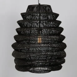 Shelly Large Black Pendant