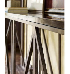 French Industrial Bronze Metal Bluestone Console Table -Famous Furniture Shop 572803 detail 32430.1510960688
