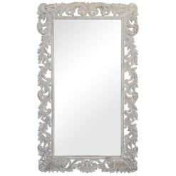 Sophia White Carved Mirror