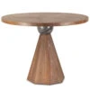 Eiffel Teak Wood And Marble Round Gathering Table 48"