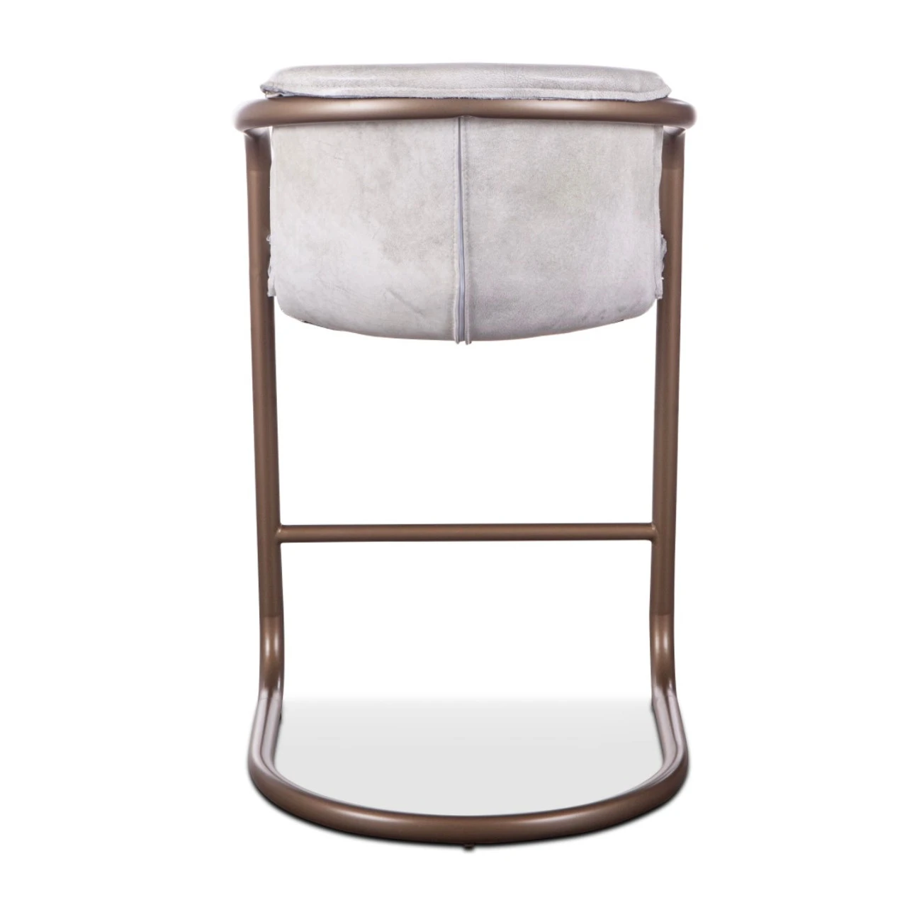 Industrial Loft Metal And Leather Counter Stool In Vintage White 5 Industrial Loft Metal And Leather Counter Stool In Vintage White - Image 3