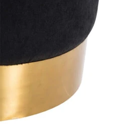 Pratt Black Cowhide Drum Ottoman -Famous Furniture Shop 6060.d3 62463.1522444885