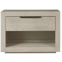 Modern Grey Oak Huston 1 Drawer Nightstand